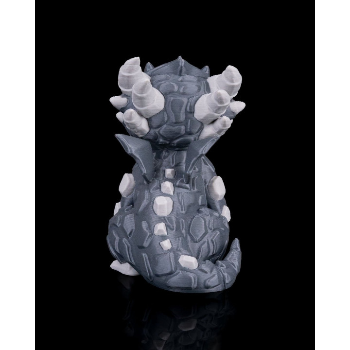 Rocky – Figurine Dragon De Pierre Chibi, Regard De Braise