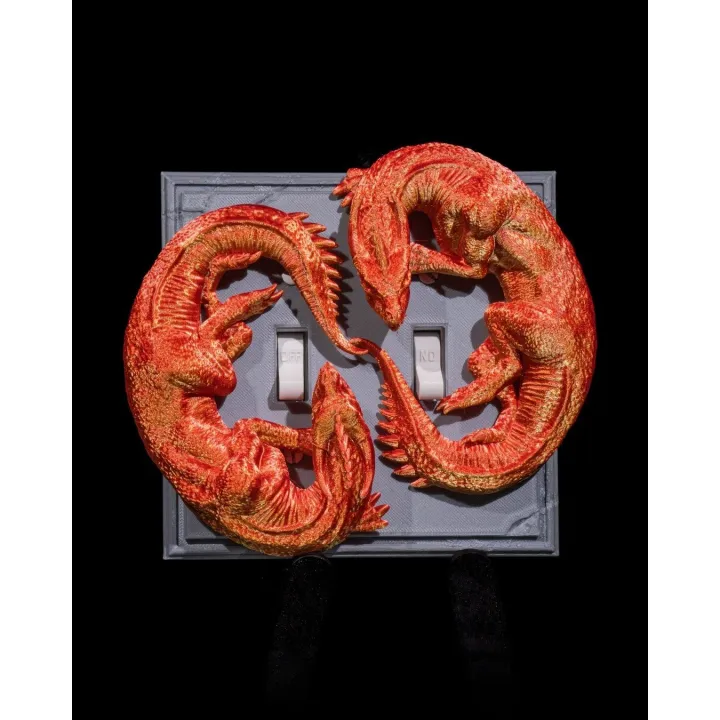 Cache Interrupteur Dragons Soulmates – Double Interrupteur