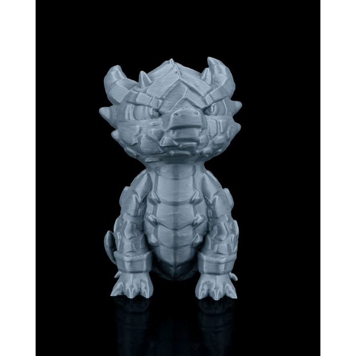 Rocky – Figurine Dragon De Pierre Chibi, Regard De Braise