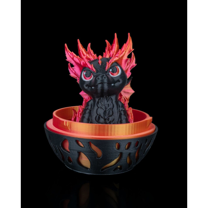 Œuf De Dragon Magma – Figurine Décorative Avec Dragonnet Surprise