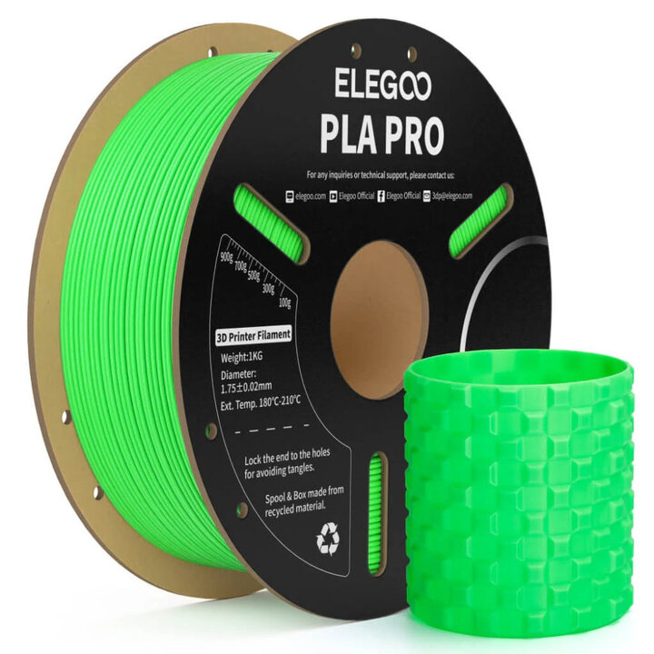 Elegoo - PLA Pro - Vert Neon - 1,75 mm - 1 kg | Maison Drabiec