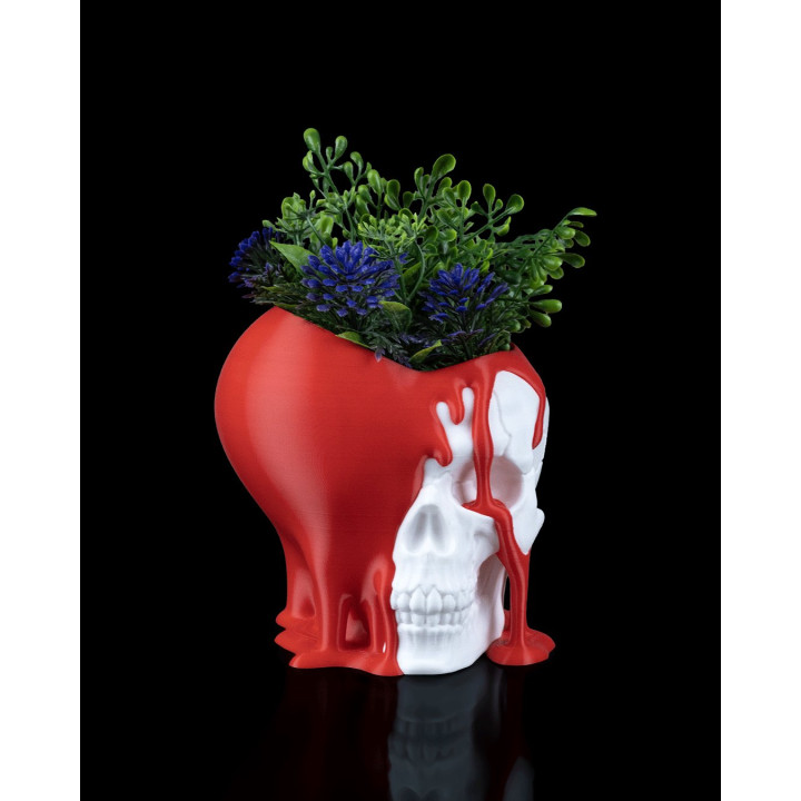 Pot De Fleurs Tête De Mort Cœur Fondant – Love Decay Planter