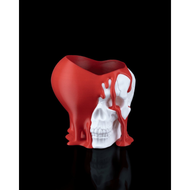 Pot De Fleurs Tête De Mort Cœur Fondant – Love Decay Planter