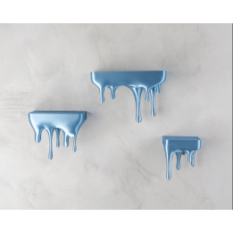 Étagère Murale "Barely Holding" – Effet Peinture Qui Coule – Set De 3