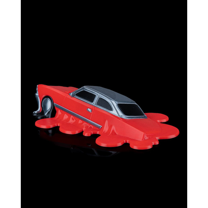 Carpool – La Voiture Qui Fond : Sculpture Déco Surréaliste