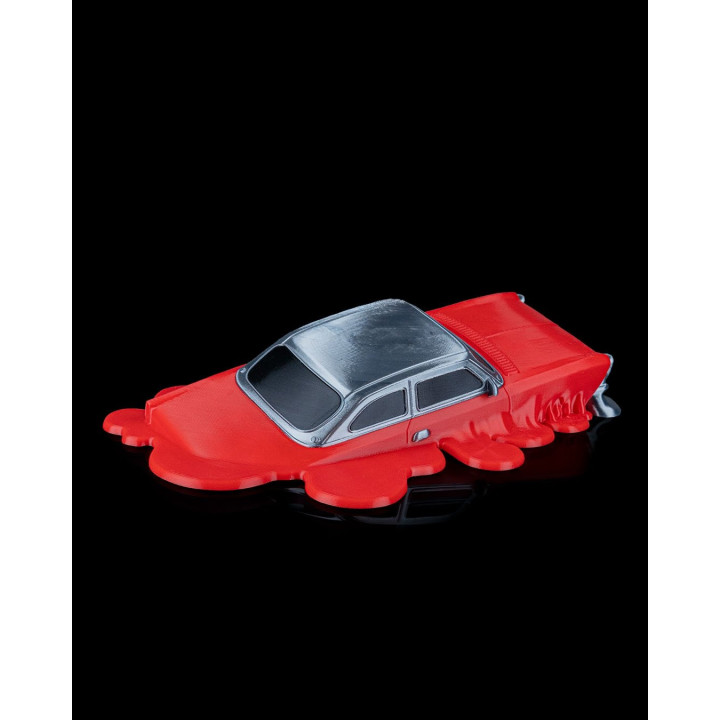 Carpool – La Voiture Qui Fond : Sculpture Déco Surréaliste