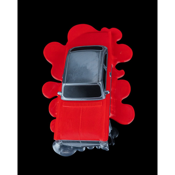 Carpool – La Voiture Qui Fond : Sculpture Déco Surréaliste