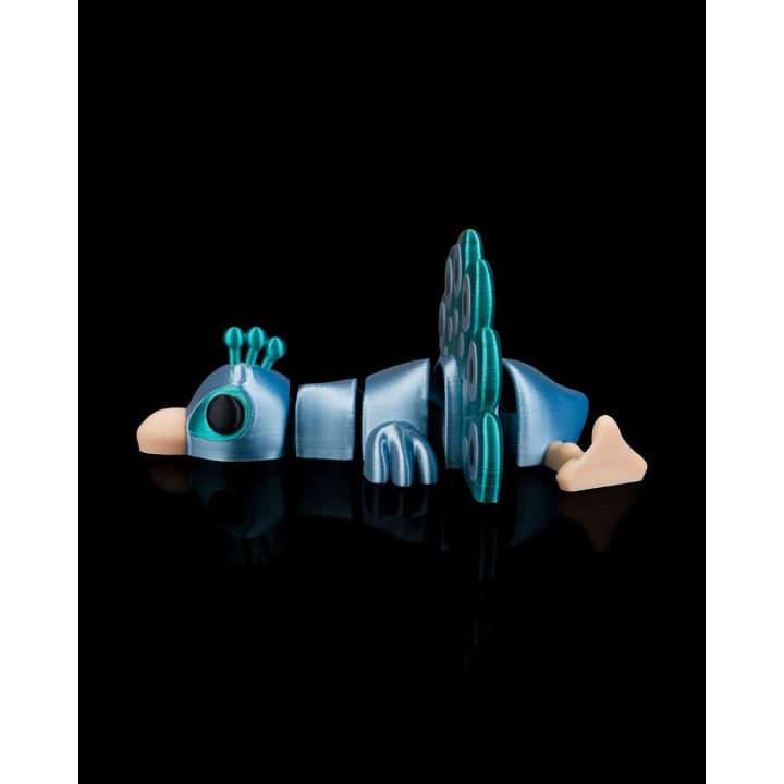 Paon Fainéant Dans Son Nid – Figurine Décorative Articulée & Porte-Clés