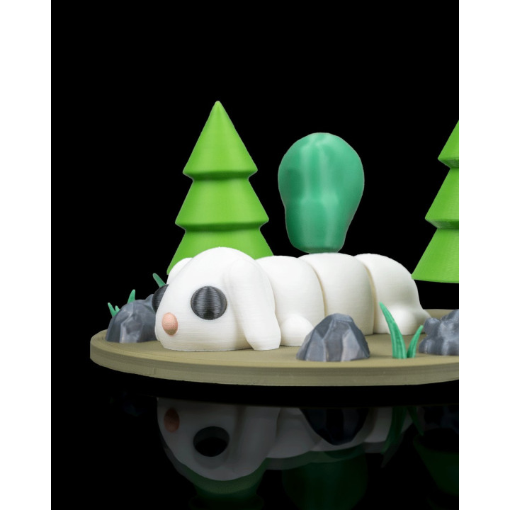 Lapin Blotti Dans Son Nid – Figurine Décorative & Porte-Clés