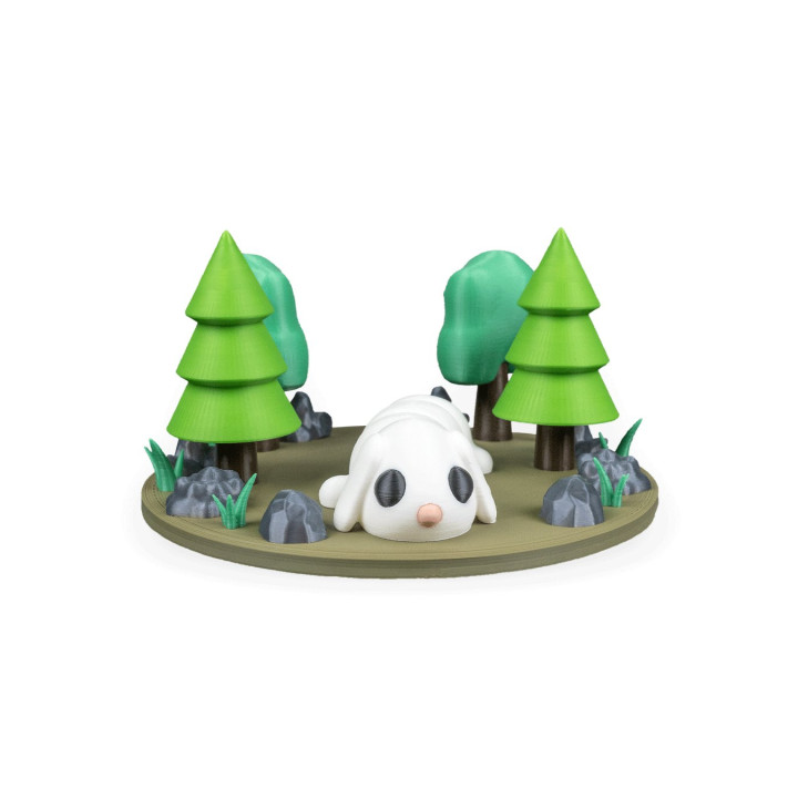 Lapin Blotti Dans Son Nid – Figurine Décorative & Porte-Clés