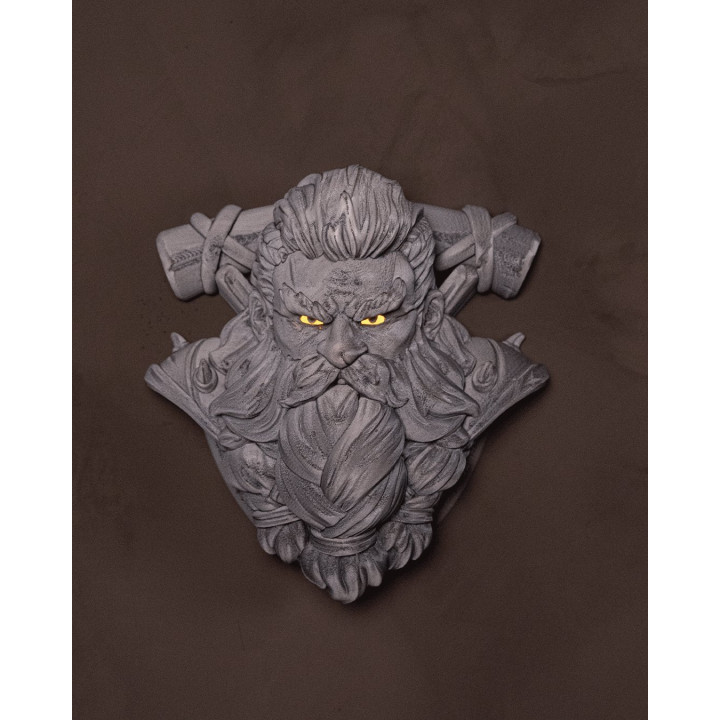 Glow Smith – Applique Murale Guerrier Nain Lumineux