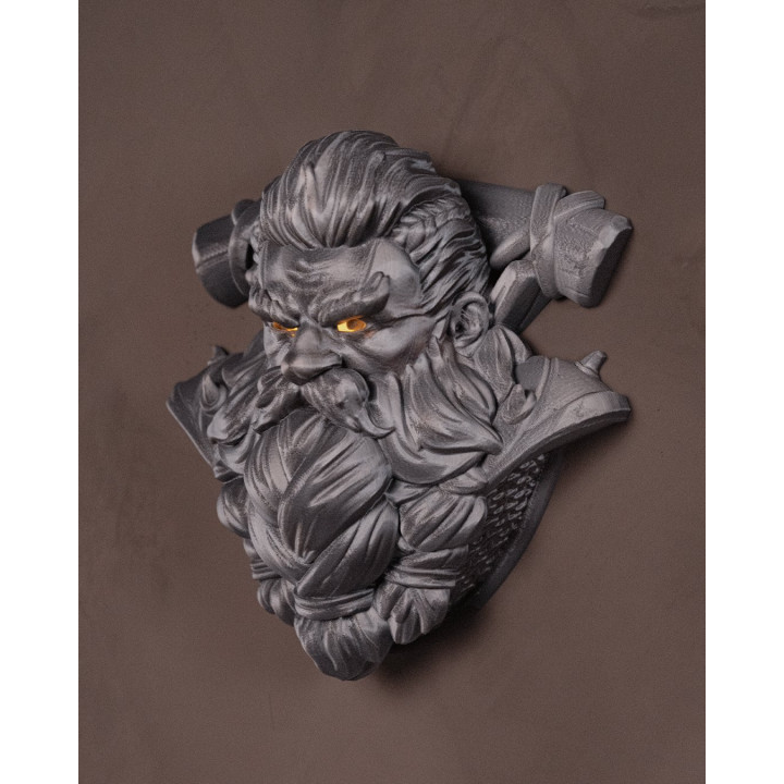 Glow Smith – Applique Murale Guerrier Nain Lumineux