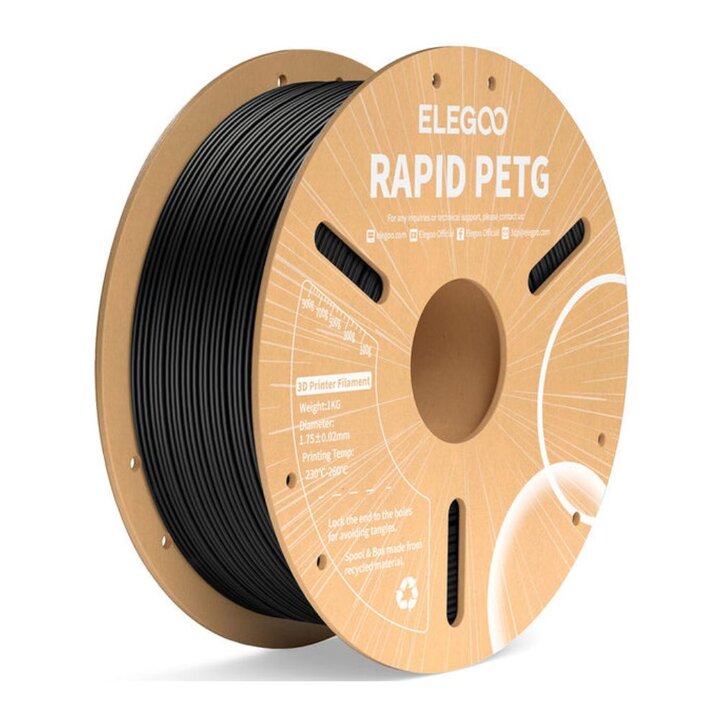 Elegoo - Rapid PETG - Noir - 1,75 mm - 1 kg | Maison Drabiec