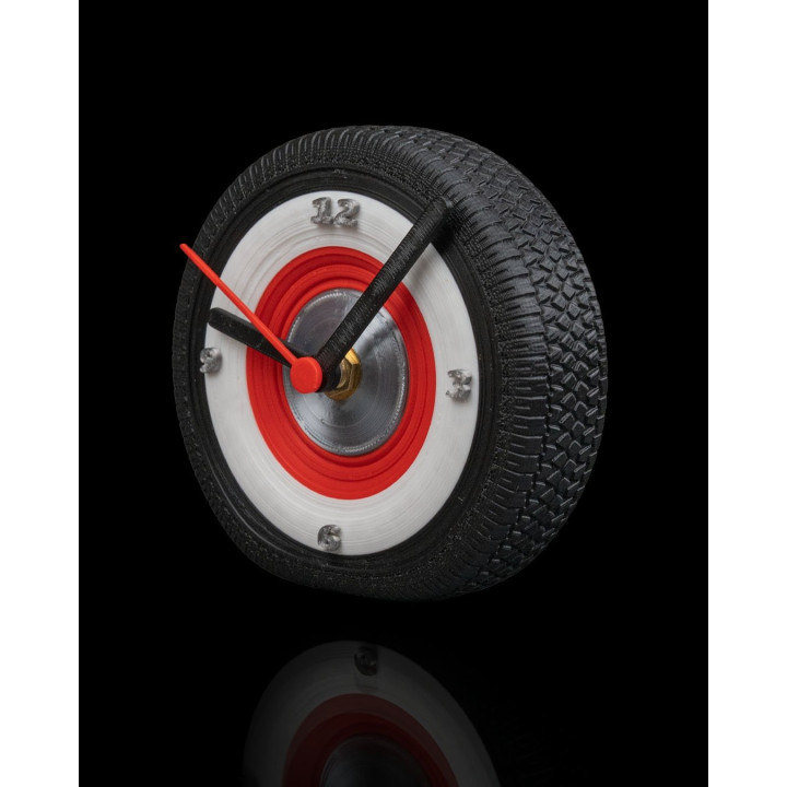 Horloge Pneu "Tire'D Of Time" – Murale Ou À Poser
