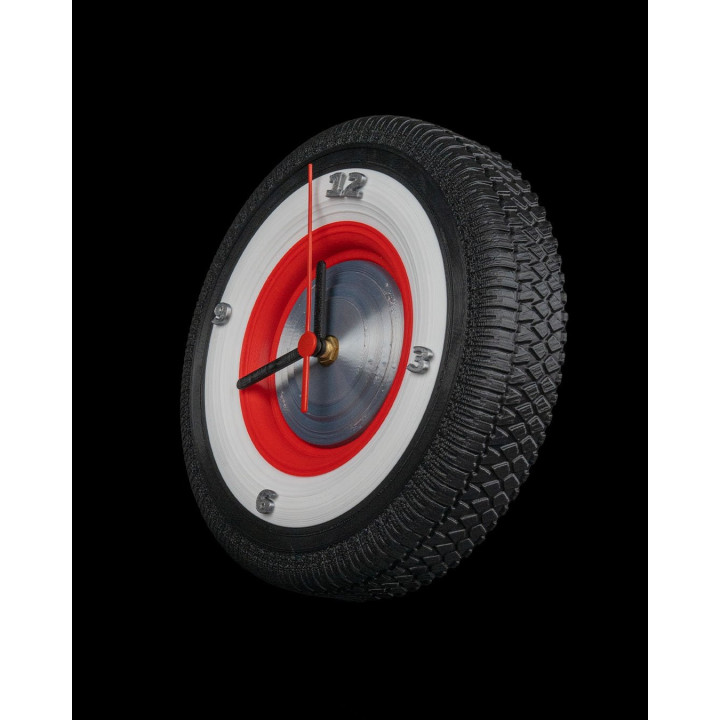 Horloge Pneu "Tire'D Of Time" – Murale Ou À Poser