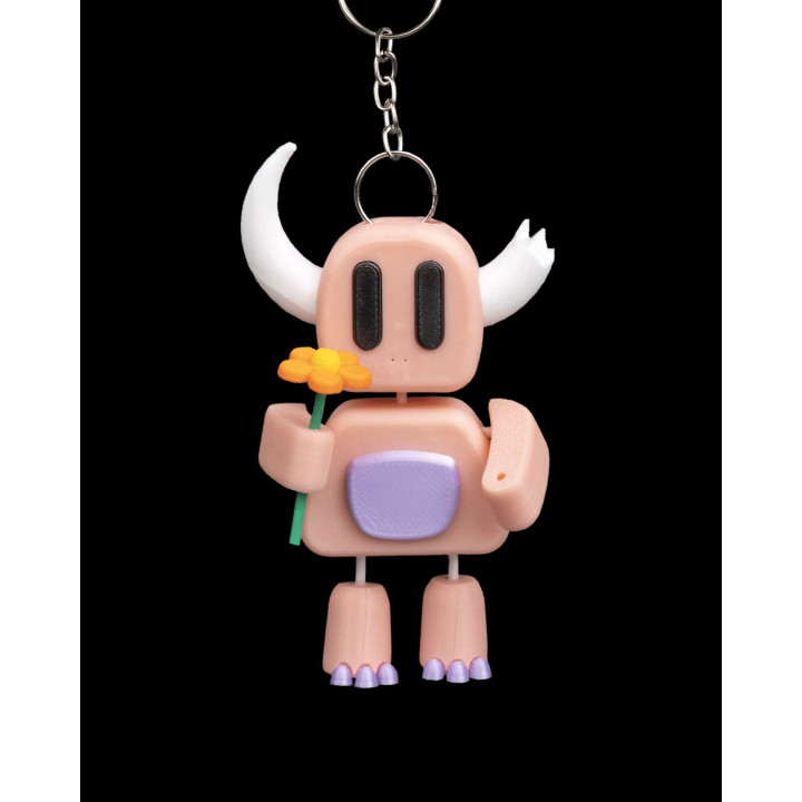 Crack Horn – Porte-Clés Figurine Robot Taureau Articulé