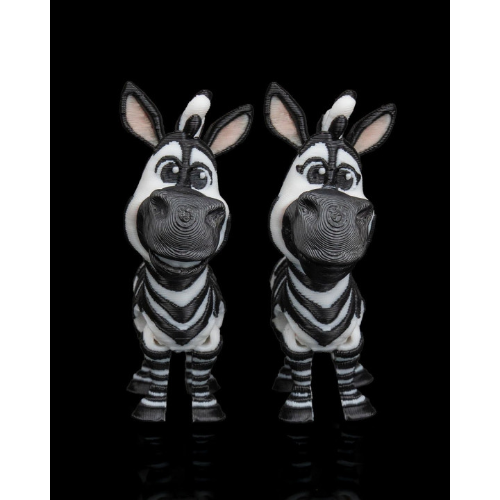 Duo De Zèbres Rigolos – Figurines Décoratives Rayées
