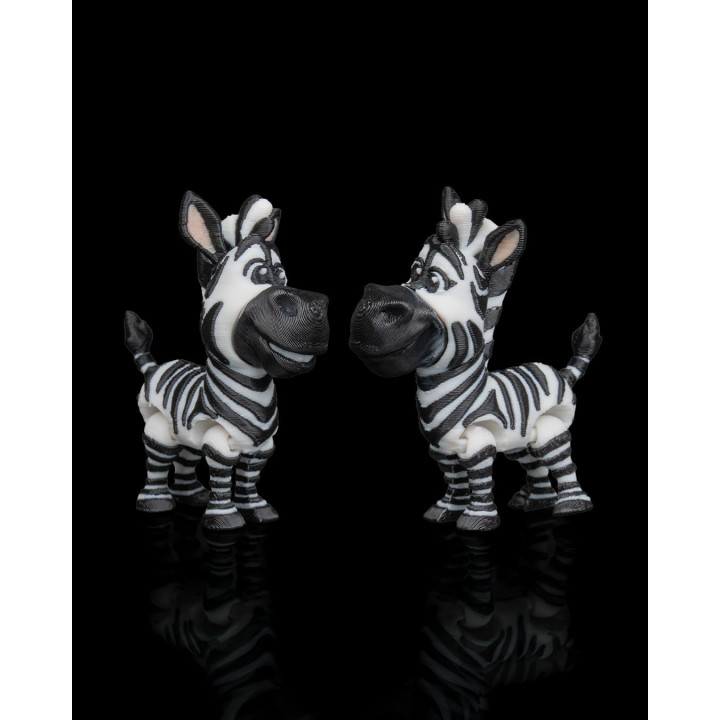 Duo De Zèbres Rigolos – Figurines Décoratives Rayées