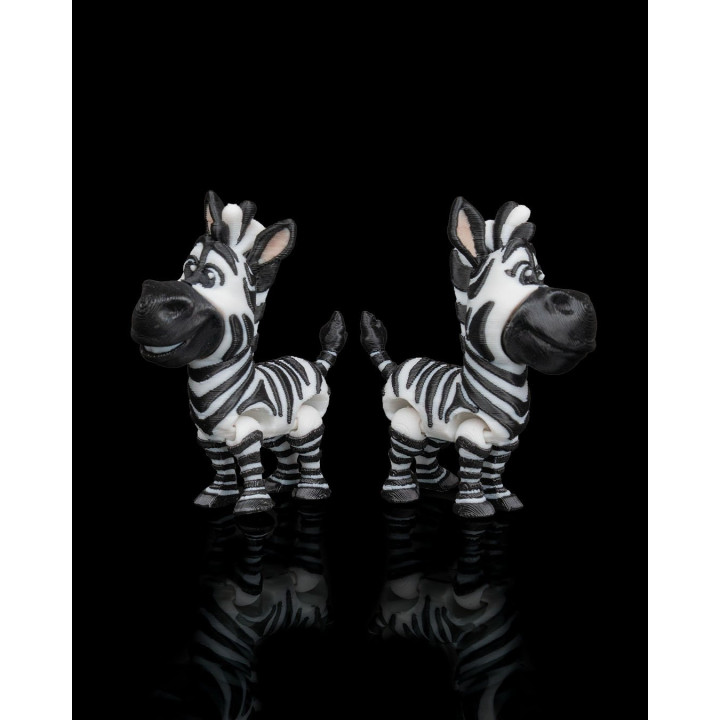 Duo De Zèbres Rigolos – Figurines Décoratives Rayées