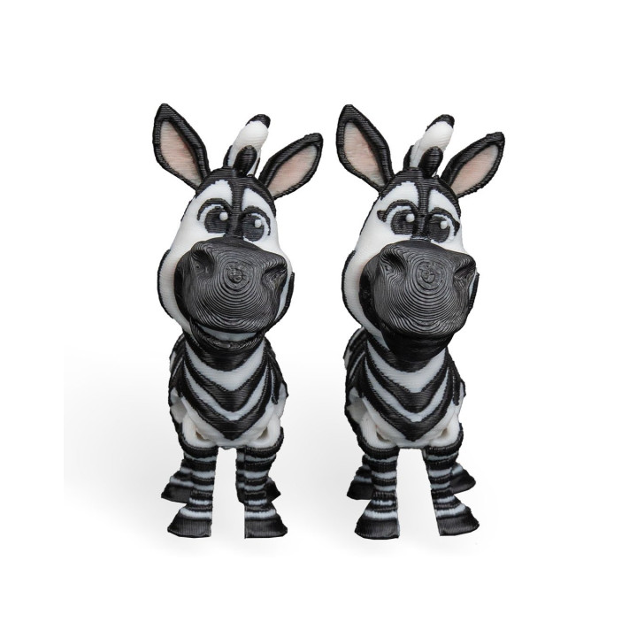 Duo De Zèbres Rigolos – Figurines Décoratives Rayées