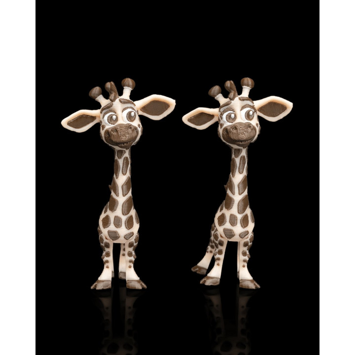 Duo De Girafes Rigolotes – Figurines Décoratives Multicolores