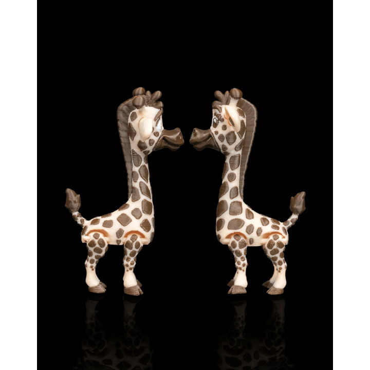 Duo De Girafes Rigolotes – Figurines Décoratives Multicolores