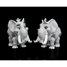 Duo De Figurines Éléphants Fantaisie – Décoration & Cadeau Original