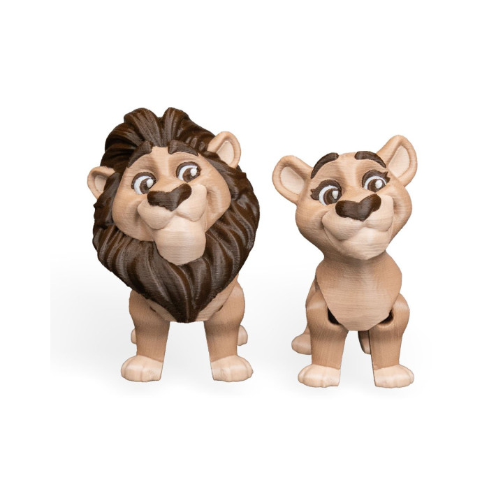 Duo De Lions Articulés – Figurines Décoratives Majestueux & Expressifs