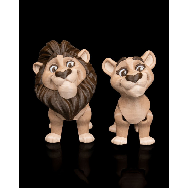 Duo De Lions Articulés – Figurines Décoratives Majestueux & Expressifs