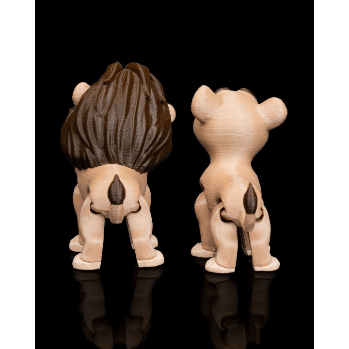 Duo De Lions Articulés – Figurines Décoratives Majestueux & Expressifs