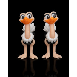 Duo D'Autruches Expressives – Figurines Décoratives Rigolotes