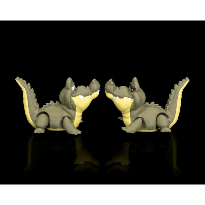 Duo De Crocodiles Rigolos – Figurines Décoratives Made In Occitanie
