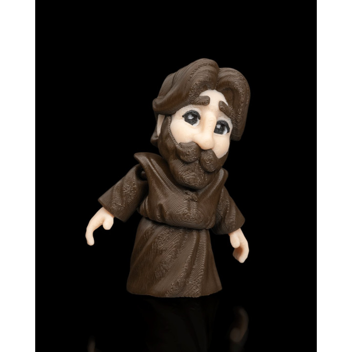 Noah – Figurine Miniature Barbu En Robe, Style Sage Mystique
