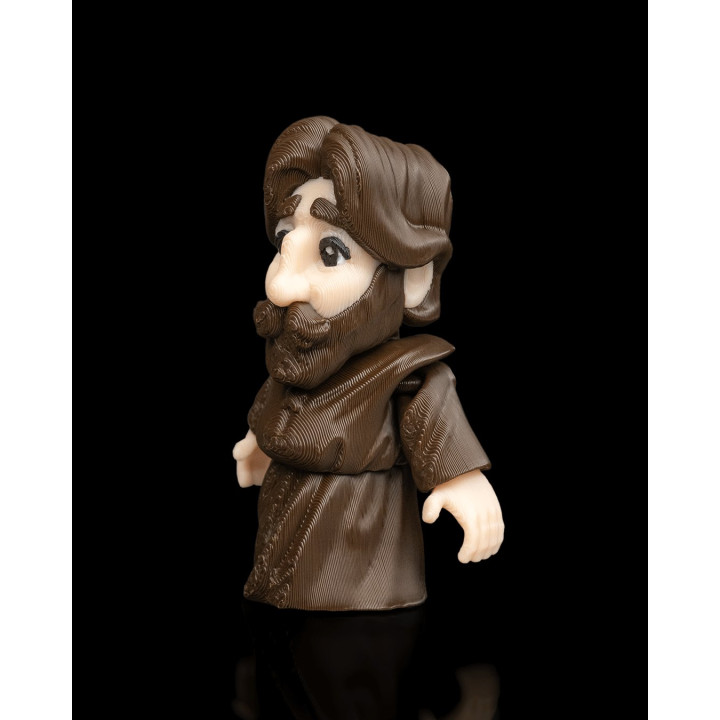 Noah – Figurine Miniature Barbu En Robe, Style Sage Mystique