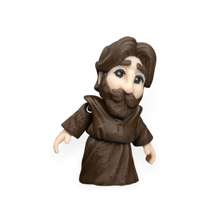 Noah – Figurine Miniature Barbu En Robe, Style Sage Mystique