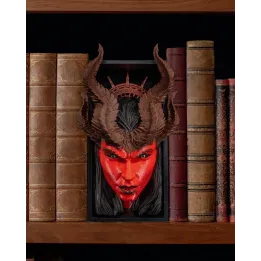 Serre-Livres Démon – Visage Fantastique Avec Cornes & Ailes