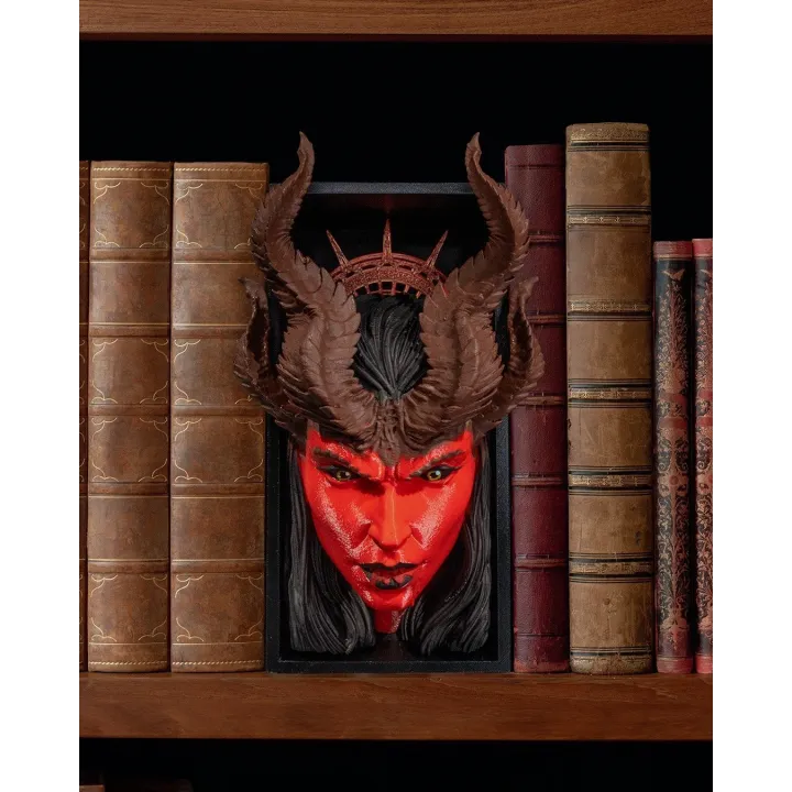 Serre-Livres Démon – Visage Fantastique Avec Cornes & Ailes