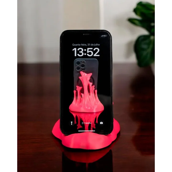 Support Téléphone Flammes Organiques – Porte-Téléphone Décoratif