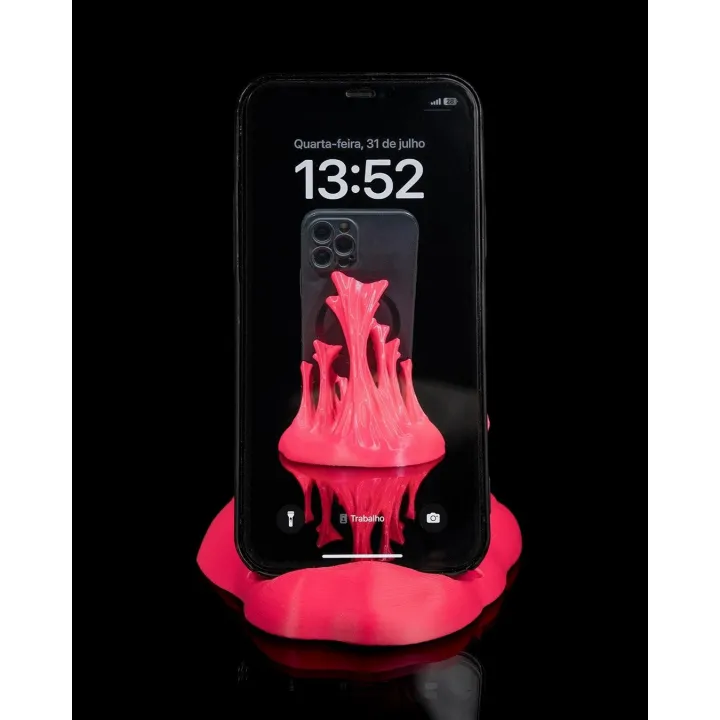 Support Téléphone Flammes Organiques – Porte-Téléphone Décoratif