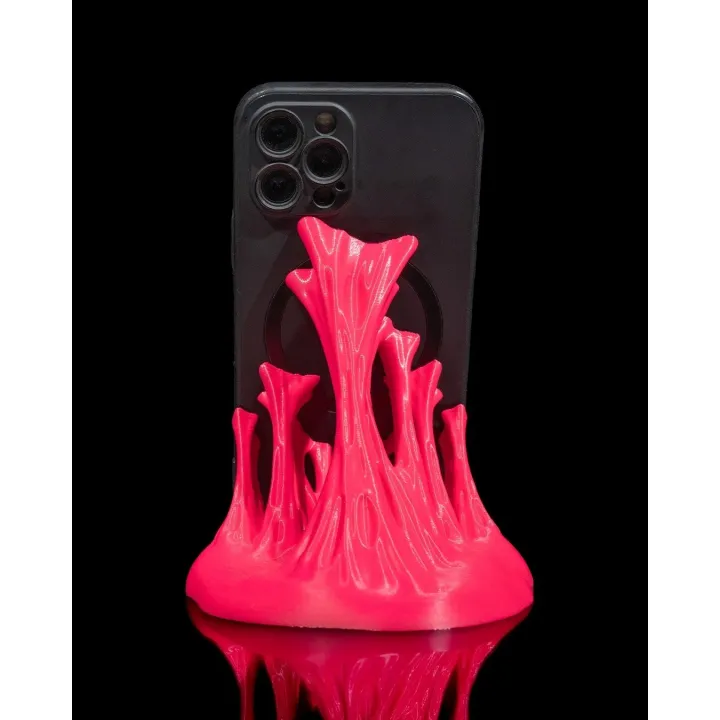 Support Téléphone Flammes Organiques – Porte-Téléphone Décoratif
