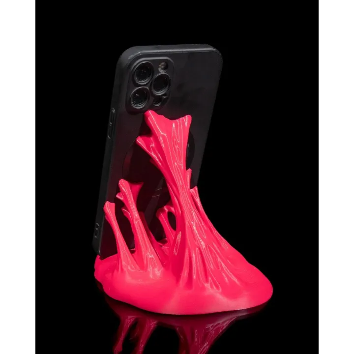 Support Téléphone Flammes Organiques – Porte-Téléphone Décoratif
