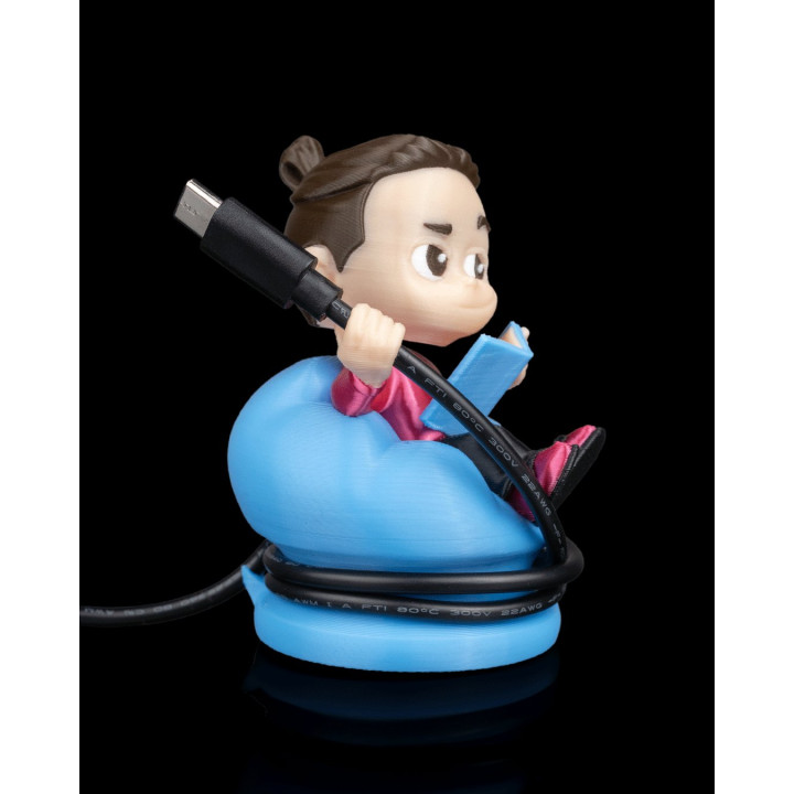 Figurine Range-Câbles "Hold That Thought" – Organisateur De Bureau Original
