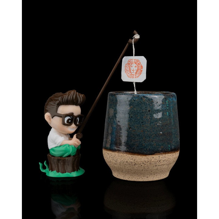 Porte-Sachet De Thé Pêcheur – Figurine Décorative Amusante