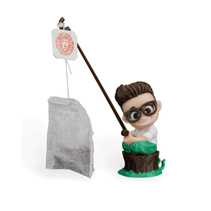 Porte-Sachet De Thé Pêcheur – Figurine Décorative Amusante