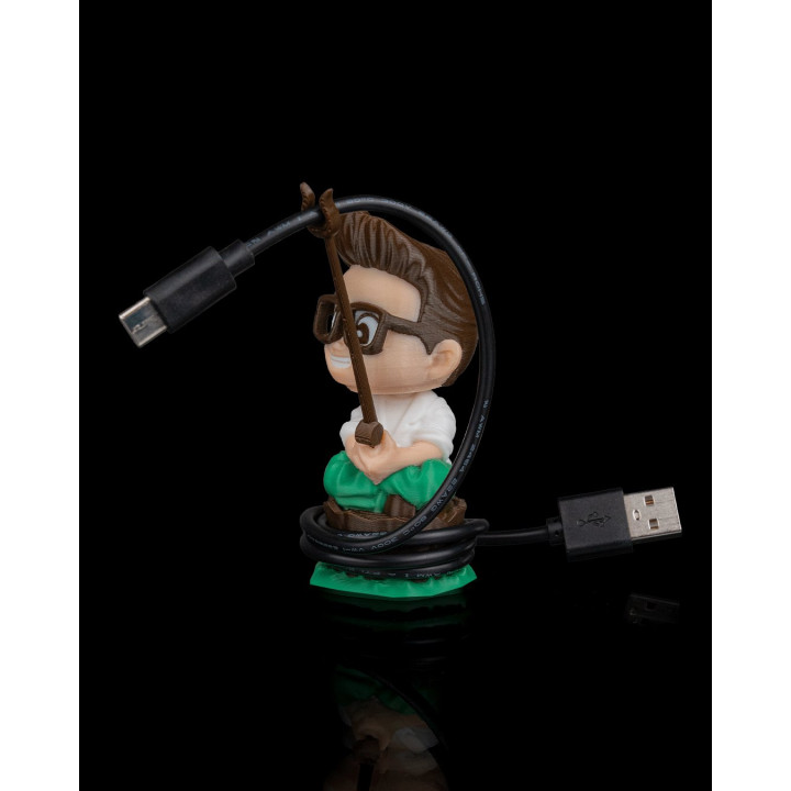 Pêcheur De Câbles – Range-Câble Usb Figurine Humoristique