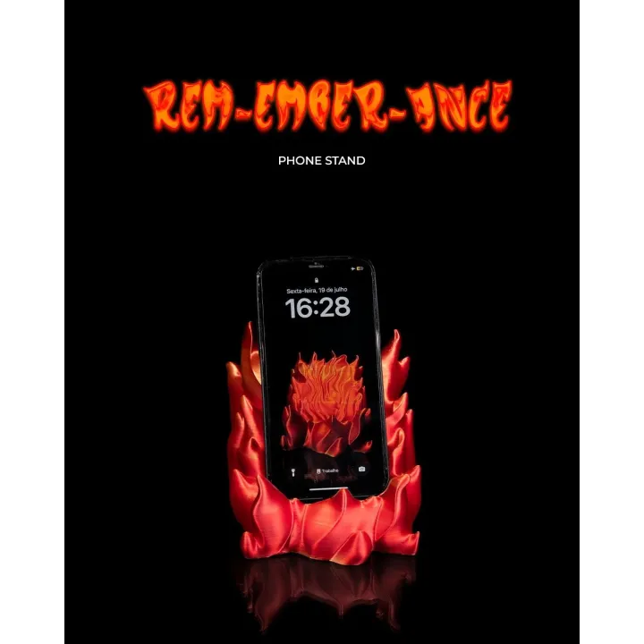 Support Téléphone Flammes – Rem-Ember-Ance