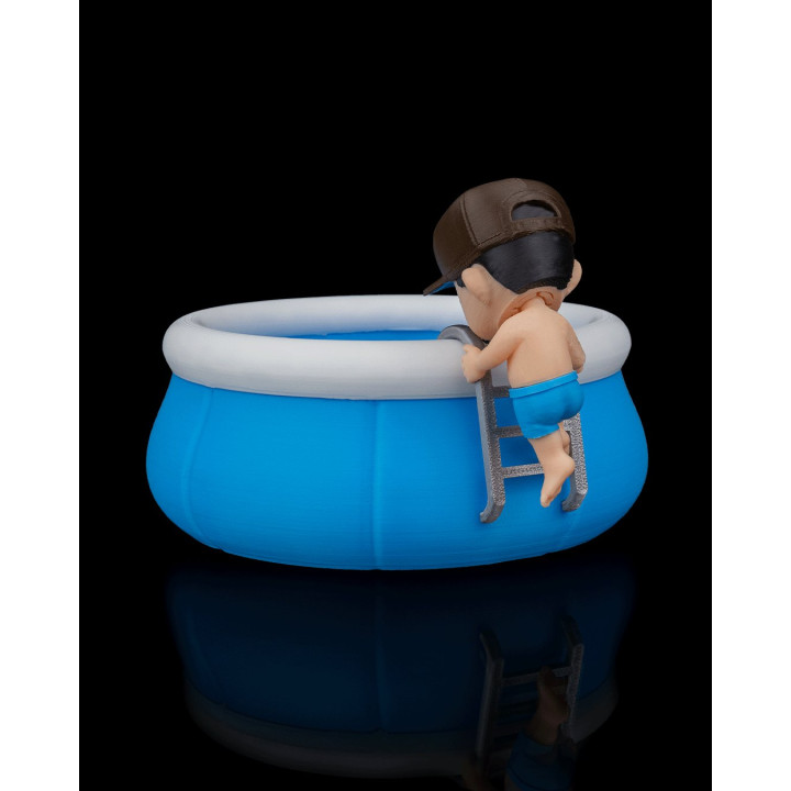 Vide-Poche Piscine Gonflable & Baigneur – Organisateur De Bureau Funky