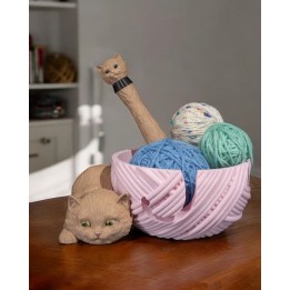 Bol à laine & porte-crochet chat – Made in Occitanie