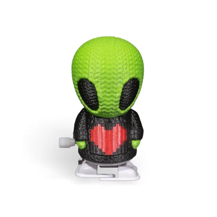Alien Crochet Mécanique – Figurine Made in Occitanie