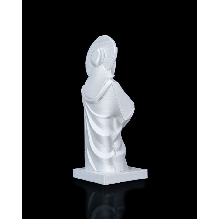 Buste Jésus-Christ – Statue Décorative Style Low-Poly Effet Marbre